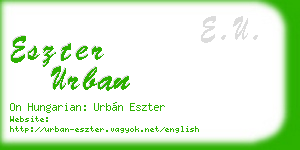 eszter urban business card
