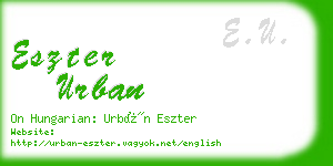 eszter urban business card